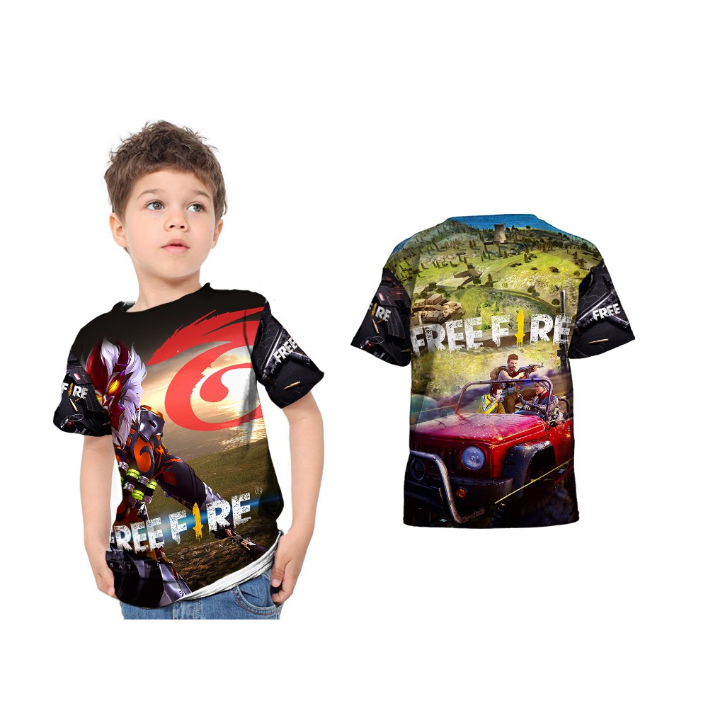 Tshirt Kaos Baju Anak FREEFIRE 12 Sublime Custom