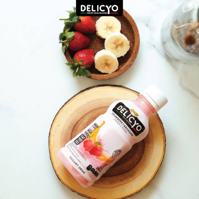 Delicyo Strawberry Banana Yoghurt Sehat 250 ml