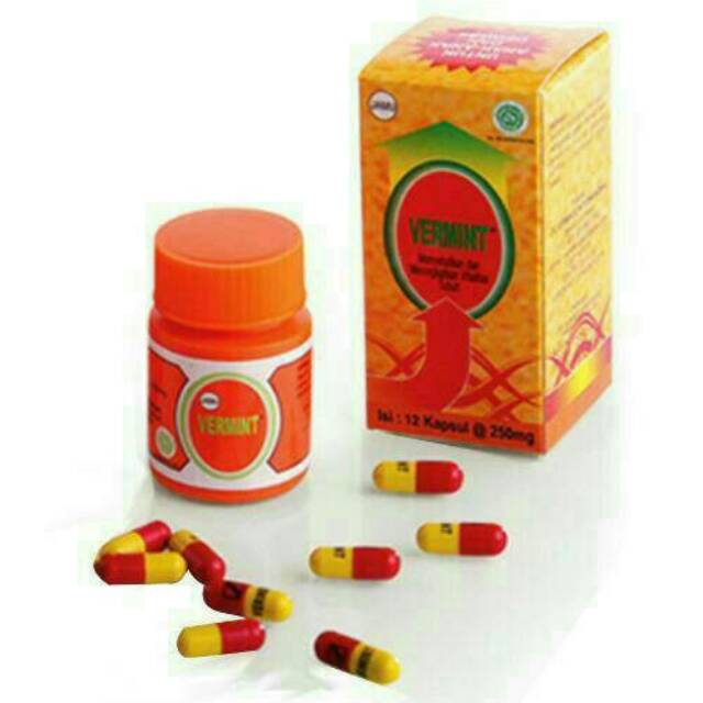 Jual VERMINT 12 KAPSUL KAPSUL CACING ORIGINAL 100GR || obat tipes