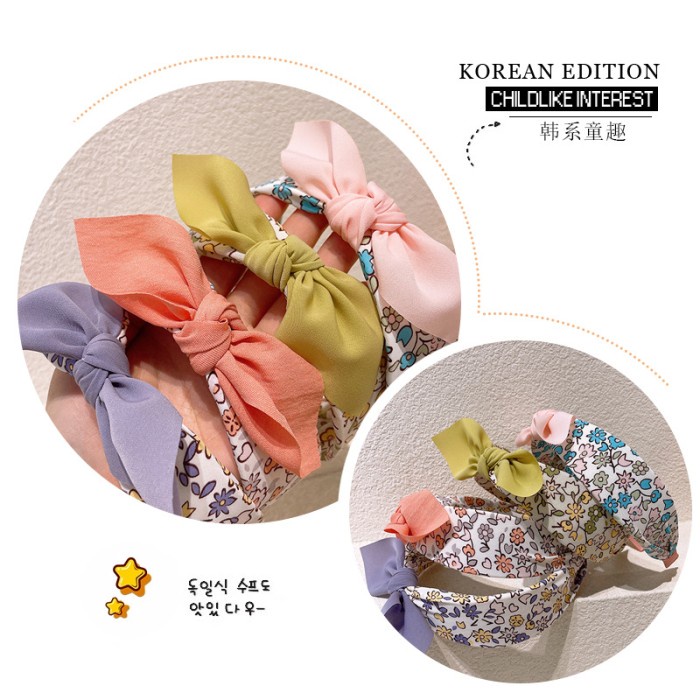 Bando Pita Anak / Bando Korea Motif Bunga / Bando Kelinci Anak Gita