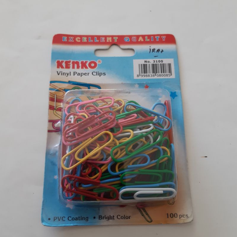 

clip kenko warna no 3100 / vinyl paper clips / clip warna / clip oval warna / clip / clip oval / clip kenko