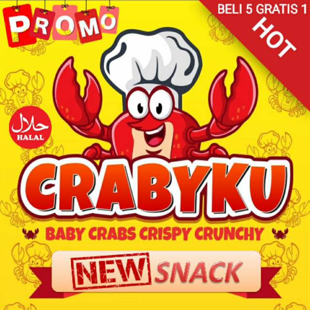 

PROMO 10 GRAM CRABYKU (BABY CRABS CRISPY CRUNCHY) BAYI RAJUNGAN RENYAH GURIH ENAK