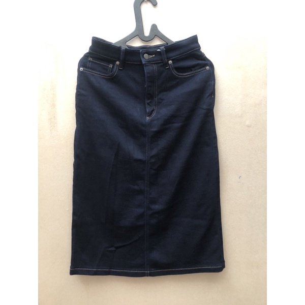 Preloved Rok Midi Span Jeans by Uniqlo