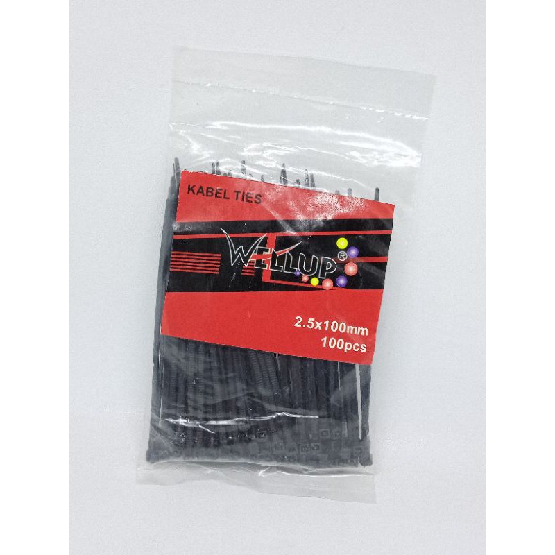 Kabel Ties Tis Hitam, Cable Ties, Pengikat 2,5 x 100 mm per satuan