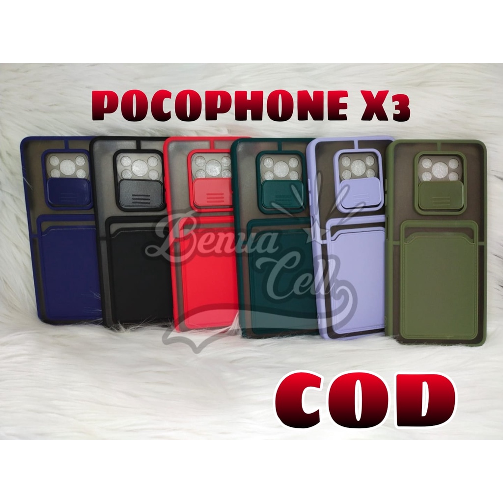 POCO M3, POCO X3 X3 PRO AERO SOFTCASE SLIDING KAMERA SLOT CARD POCOPHONE X3 M3 - BC