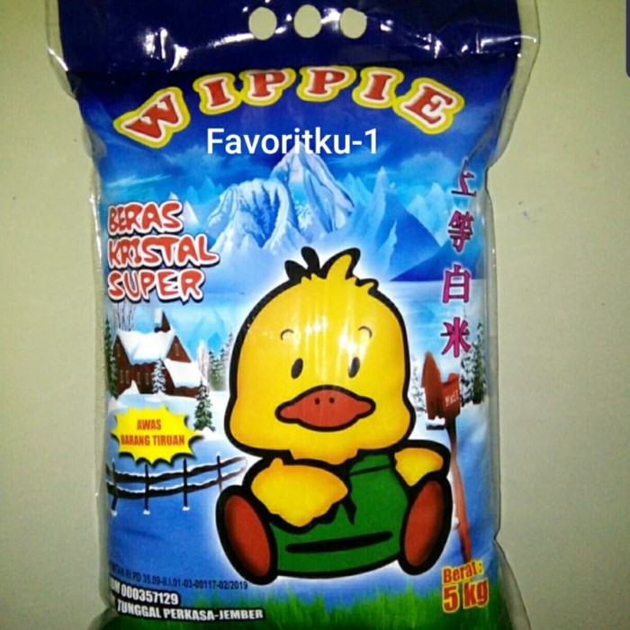 Beras Wippie Kristal 5 Kg Indonesia