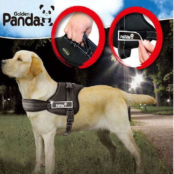 Dog Harness Rompi Anjing Polisi Tugas Jaga Baju Kalung Tali Hewan Pet - M