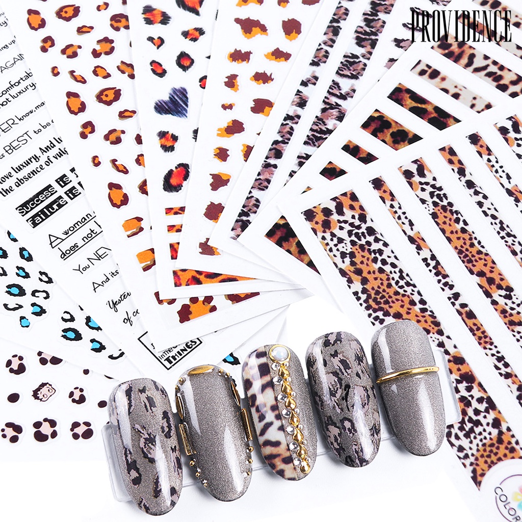 Providence Nail Sticker Easy To Paste Fashionable Leopard-print Paper Sticker Leopard-print Sticker For Winter