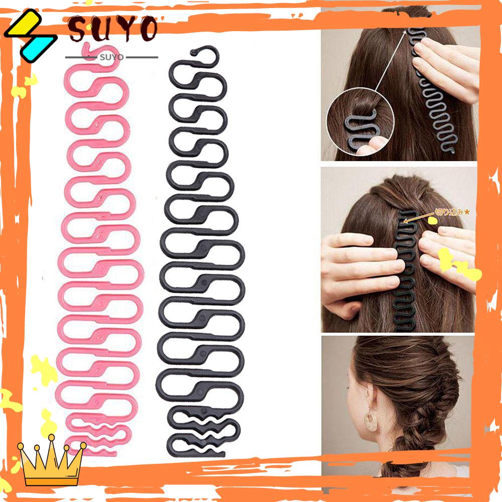 Suyou Alat Bantu Kepang Rambut Diy 3 Warna Mudah Digunakan Untuk Wanita