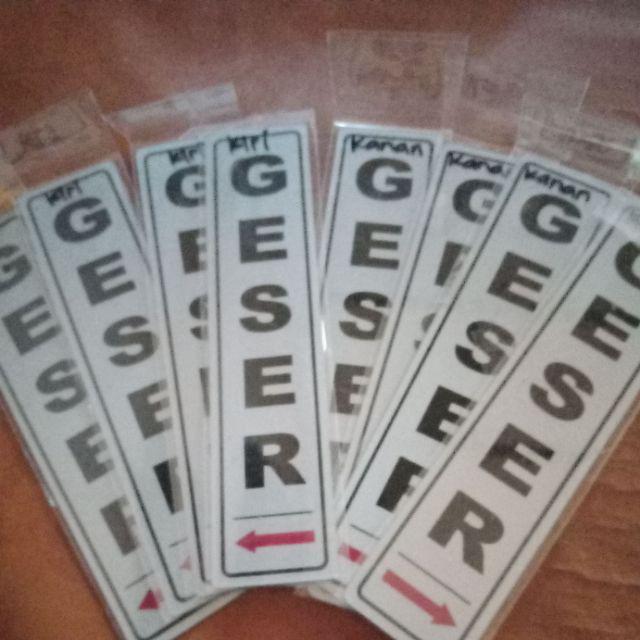 Stiker Geser Kanan Dan Geser Kiri Set Peringatan Petunjuk Pintu Kaca