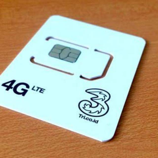 Kartu perdana Tri 1500 2GB/hari full 24 jam 3G/4G