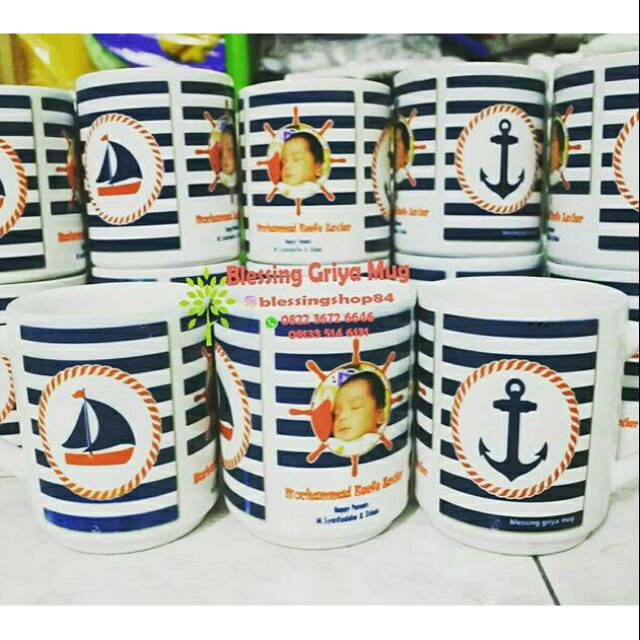 Mug souvenir lahiran bayi