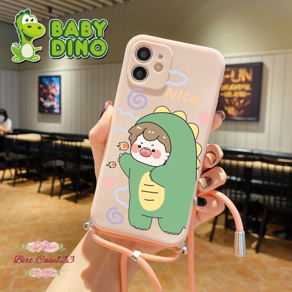 SOFTCASE SILIKON SLINGCASE TALI LANYARD STRAP PHONE MACARON PELINDUNG KAMERA BABY DINO OPPO VIVO SAMSUNG XIAOMI REDMI REALME IPHONE ALL TYPE BC6327