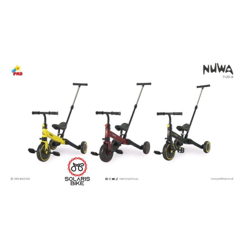 Balance Bike Sepeda Tricycle 3 in 1 PMB NUWA T20-5 T20-9