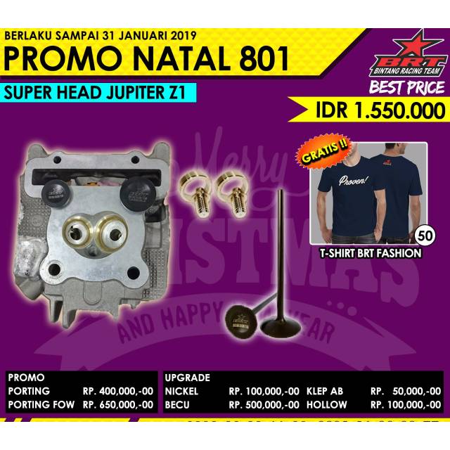 Paket Super Head + Bosh Klep + Klep AA Jupiter Z1