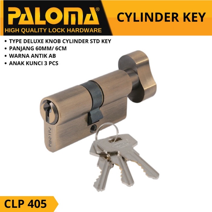 Paloma Knob Cylinder Kunci Silinder Knob CLP 405 DeLuxe KC-SK 60MM