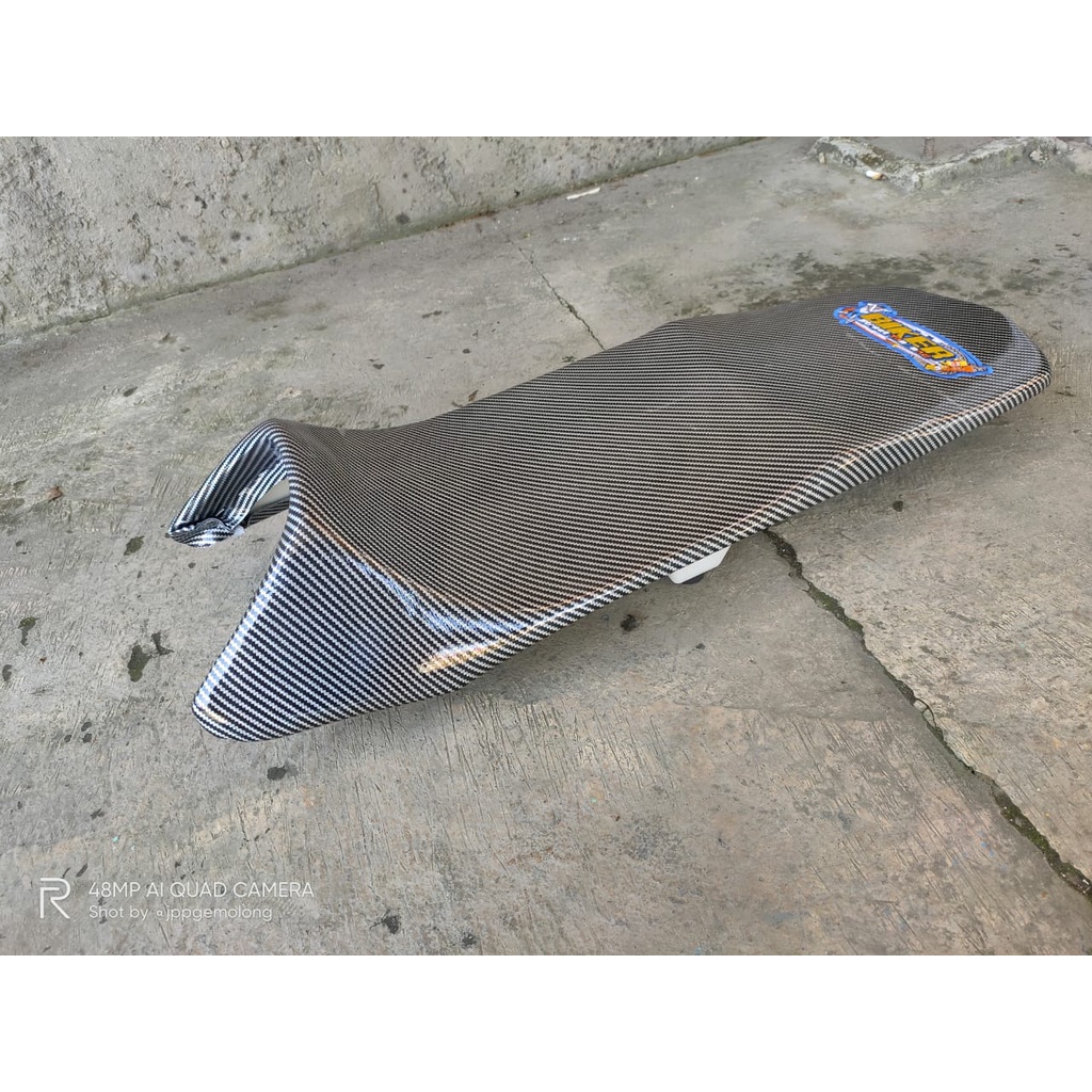 Jok Vixion old(lama) - Jok Vixion Old Kulit Karbon SILVER - Jok MODIFIKASI