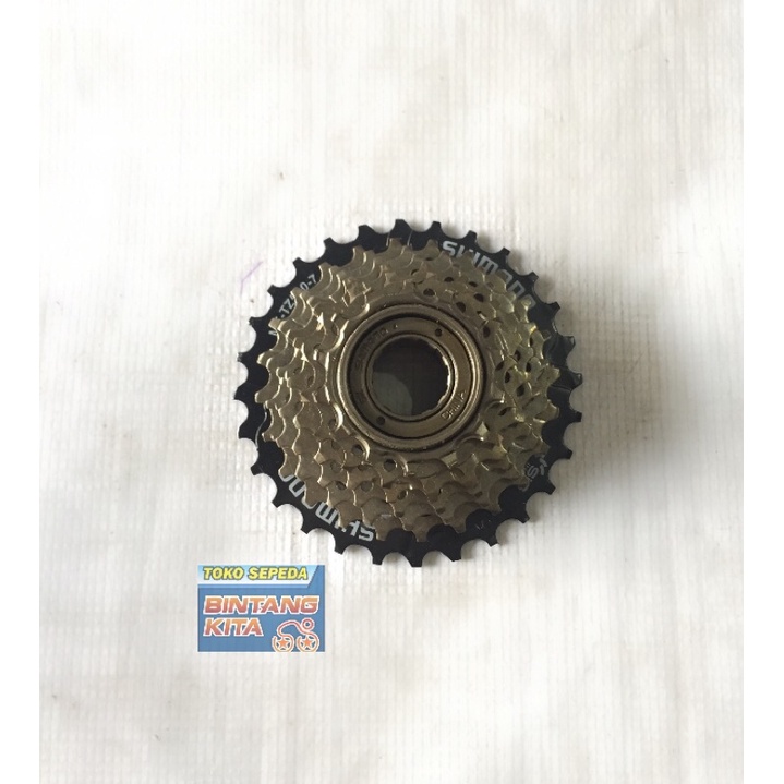 Gir Sprocket Sepeda Shimano MF- TZ500 7Speed Ulir Drat