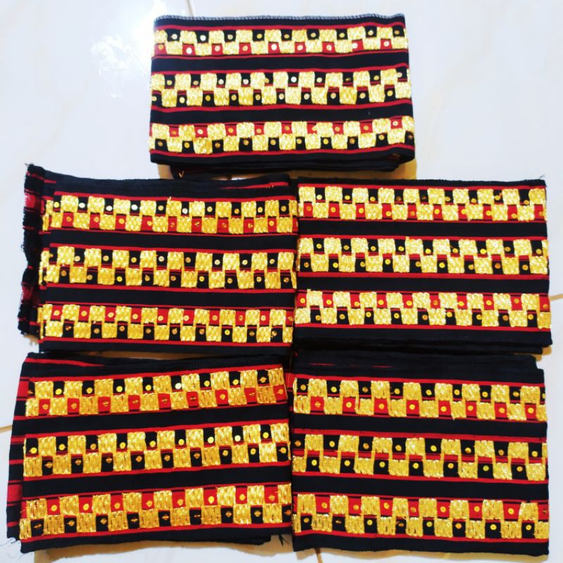 Bisban / Selendang Tapis Lampung Motif Abung Murah-3 Catur Hitam