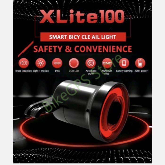 Lampu Sepeda Smart LED XLITE Enfitnix 100 Tail Light COB Sensor Rem