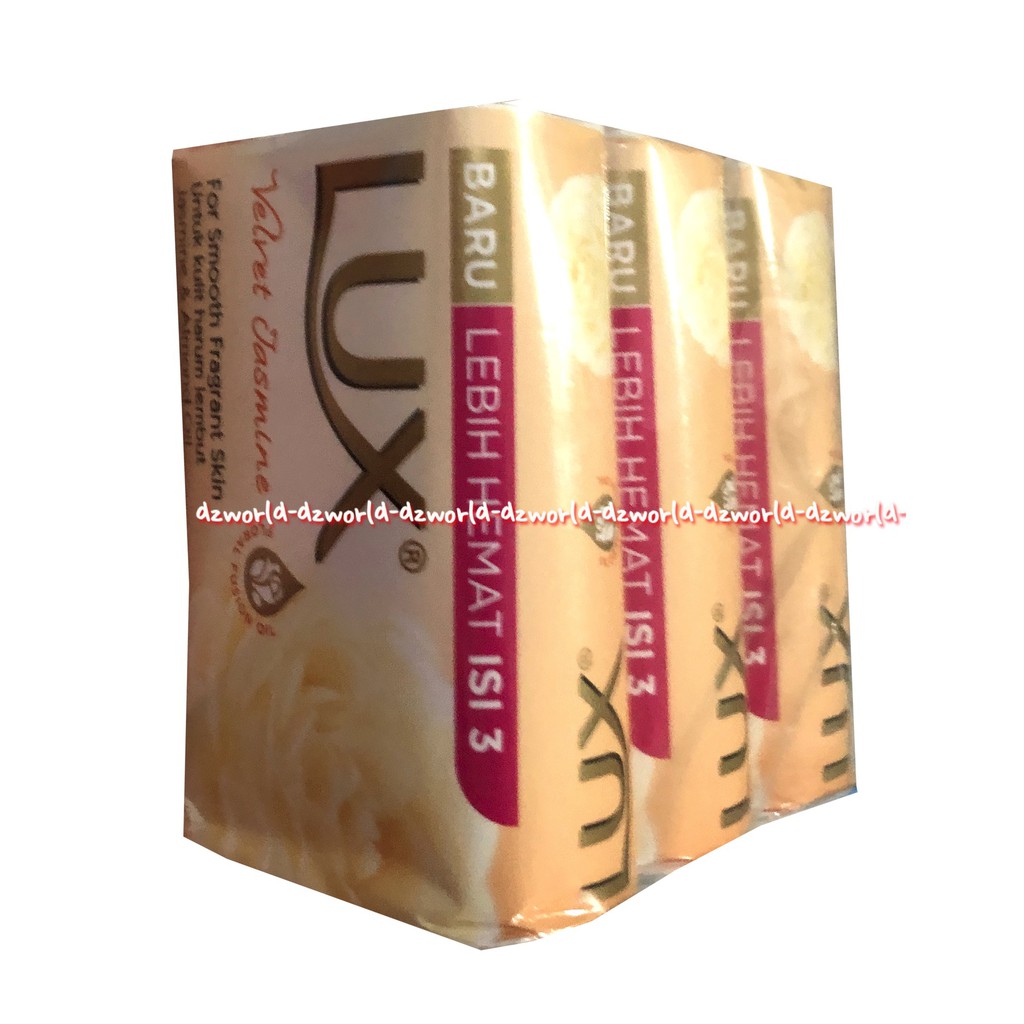 Lux Botanicals Smooth Skin Velvet 3pcs Sabun Batang Lux Velvet Jasmine Putih Kemasan Ekonomis Sabun Batanang Bar Soap Bars Soap Luxs Lux's