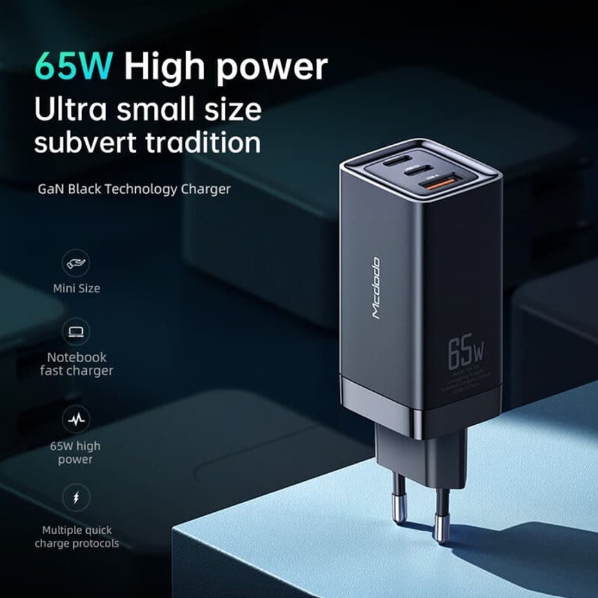 MCDODO CH-7921 Charger USB PD Type C Fast Charging Dual Port 65W QC