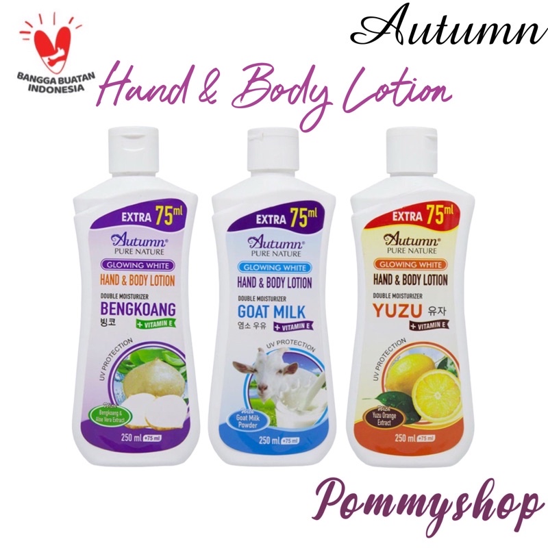 Autumn Glowing White Hand &amp; Body Lotion Bengkoang 250ml