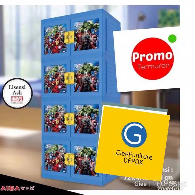 Lemari Plastik Naiba Avenger, Minion,  Mickey