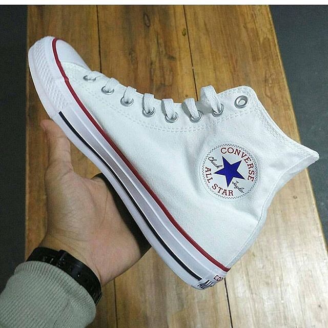 Sepatu Boot Converse All Star Putih White Tinggi cewek/cowok 36-43