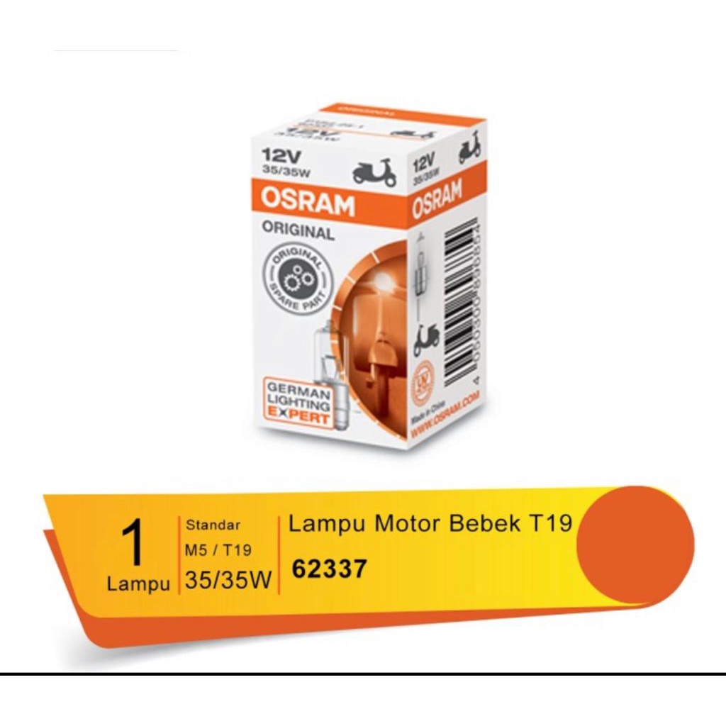 BOHLAM LAMPU MOTOR OSRAM HALOGEN LAMPU DEPAN BEBEK MATIC K1 12 25W 35W-3