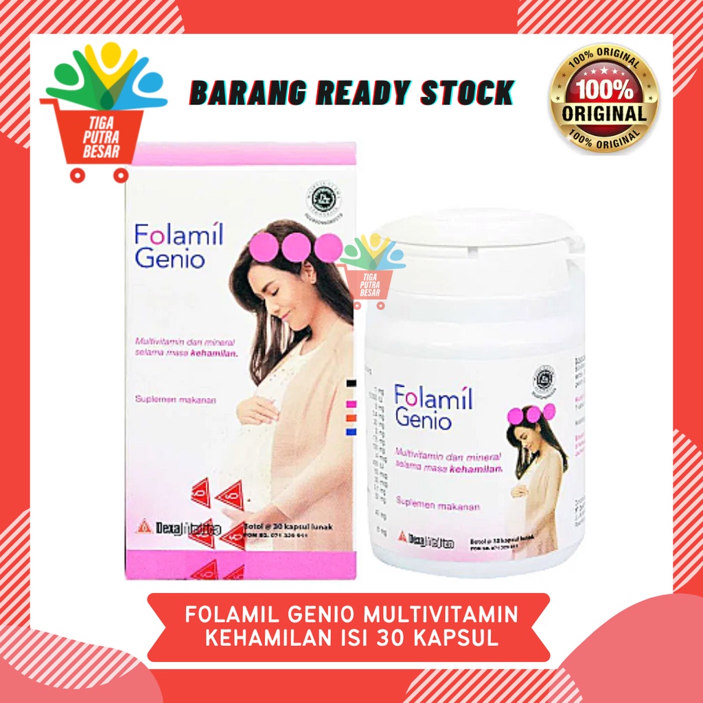 FOLAMIL GENIO ISI 30 KAPSUL MULTIVITAMIN DAN MINERAL SELAMA KEHAMILAN