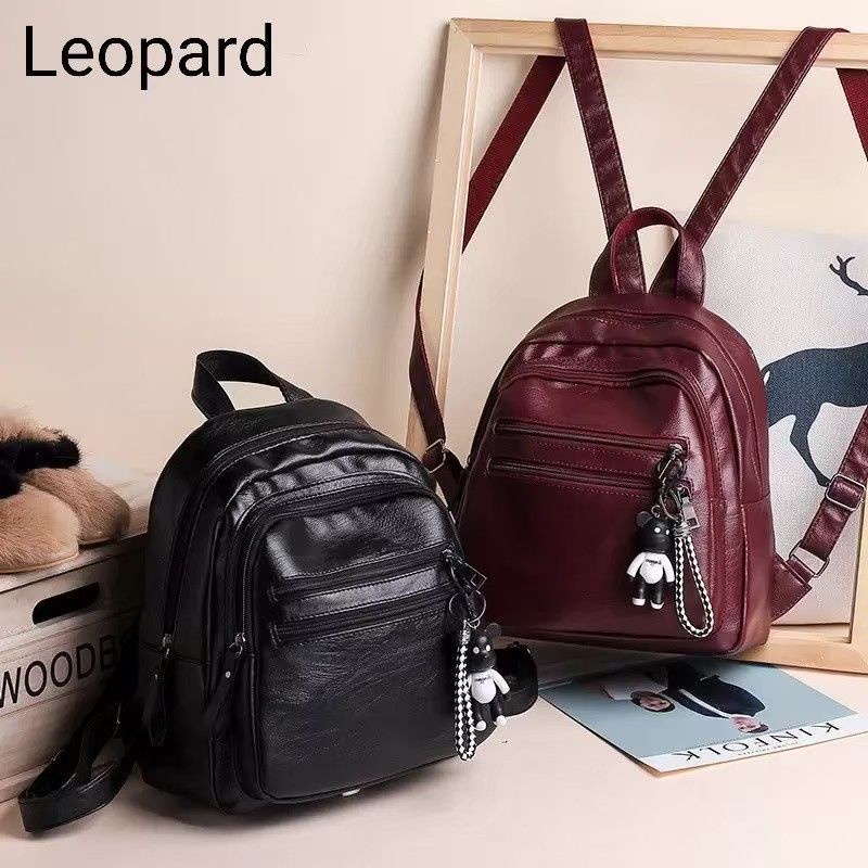 Tas Ransel Batam kulit sintetis Ransel wanita maya leopard