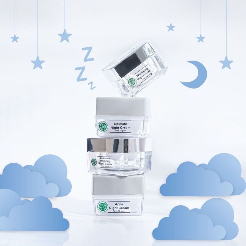 NIGHT CREAM MS GLOW/ ULTIMATE NIGHT CREAM/ WHITENING NIGHT CREAM/ LUMINOUS WHITENING NIGHT CREAM/ AC