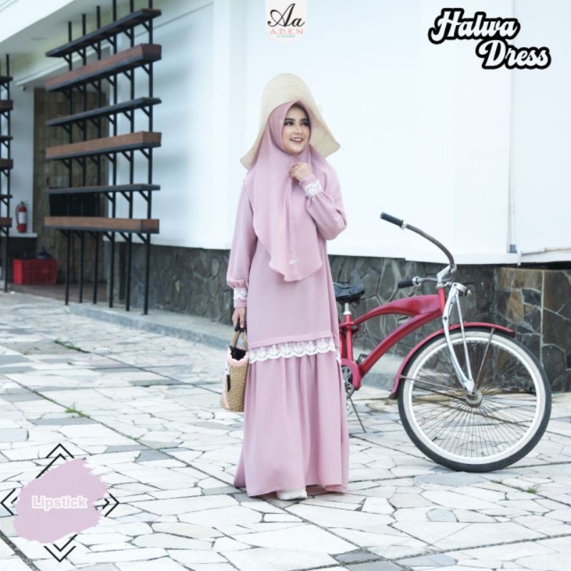 gamis halwa set by aden hijab