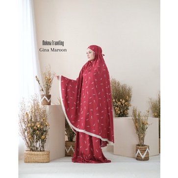 Mukena Travelling Dewasa katun Rayon Motif Regina Raisa Print Grosir Murah Tasikmalaya