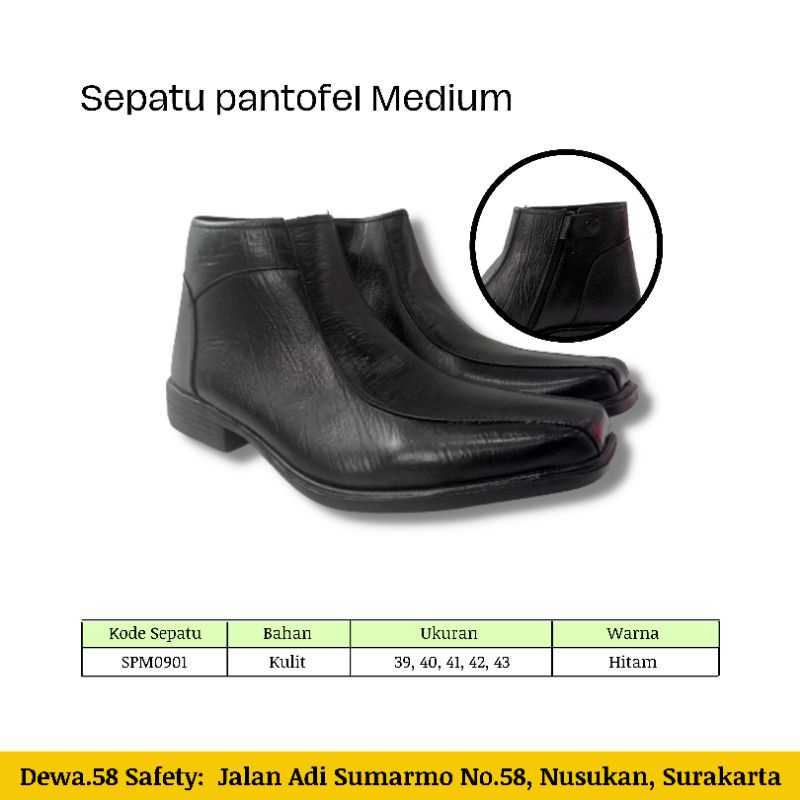 SEPATU PANTOFEL - SEPATU HITAM - SEPATU KANTORAN - SEPATU KERJA