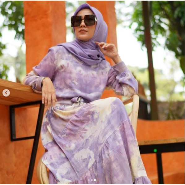 Tie Dye Dress Lilac by Monel - Limited edition