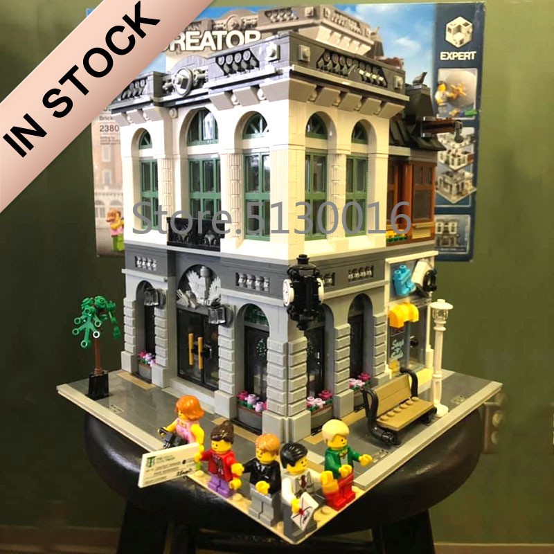 Mainan Lego Anak 10251  Creator Brick Bank Brick Bench 15001 2413Pcs Street View Model