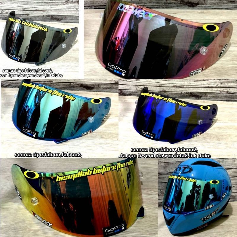 Kaca Helm Kyt Vendetta Falcon Fr 2 Flat Visor - Kaca Helm Kyt Vendetta Norisk - Flat Visor Kyt Vende