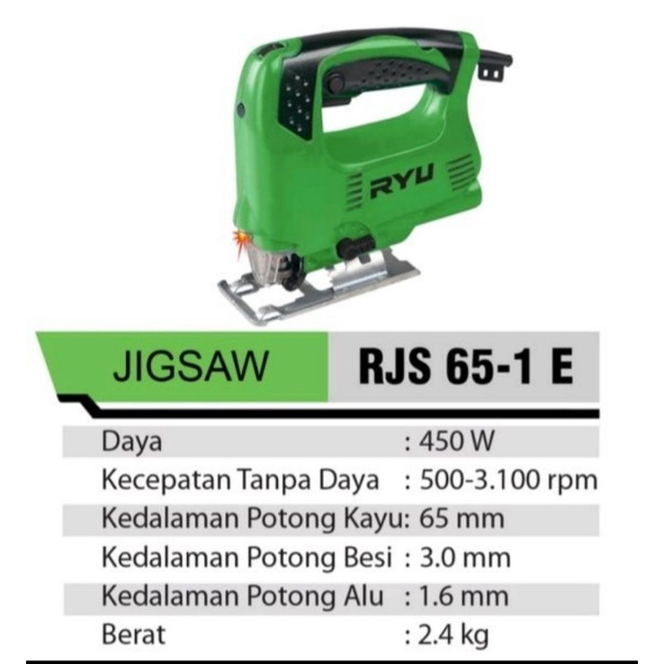 mesin jigsaw RYU RJS 65-1E /mesin gergaji bulat RYU laser