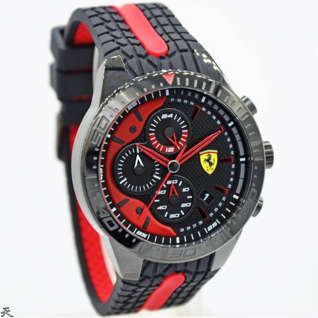 Jam Tangan Pria Ferrari 0830592 Rubber Karet Original Murah
