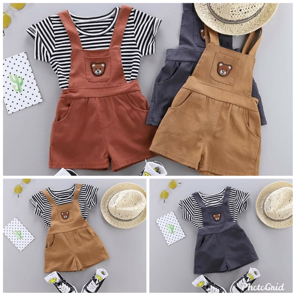  BAJU  ANAK  PEREMPUAN SETELAN OVERALL  IMPORT CASUAL CUTE 