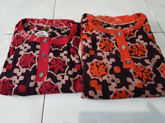 Longdres batik kancing cap