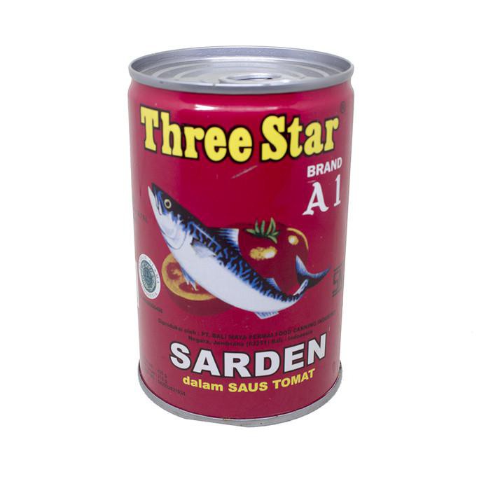 

Paket 2 pcs Three Star Sarden mini saus tomat Makanan Kaleng 425 g