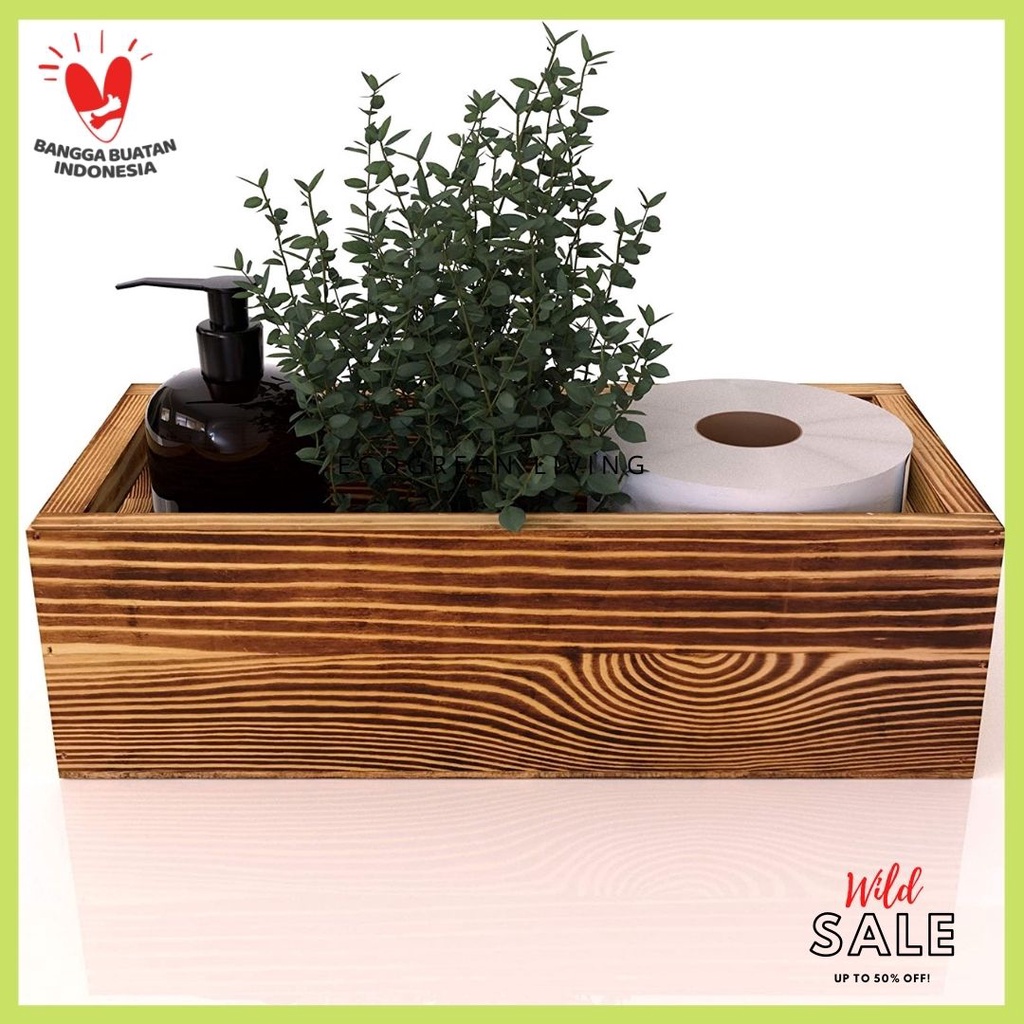 ECOGREEN - WOODEN PRODUCT , ORGANIZER BOX / WOODEN STORAGE BOX / KOTAK KAYU / TRAY KAYU