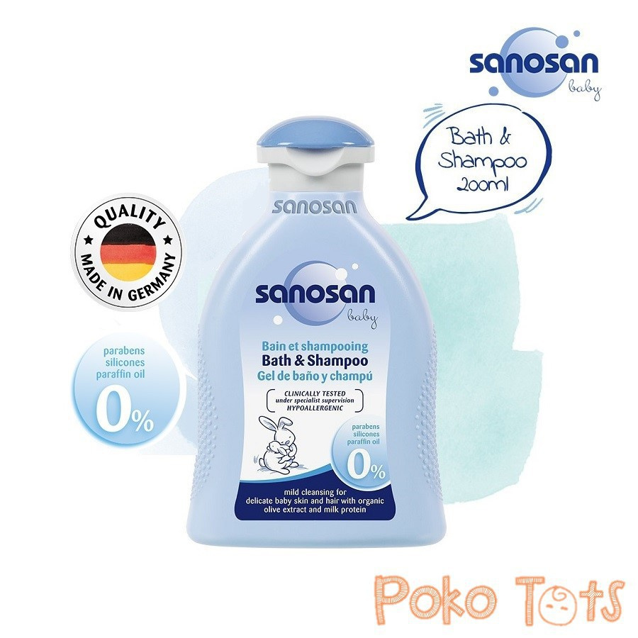 Sanosan Baby Bath and Shampoo 200ml Sabun Shampo Bayi