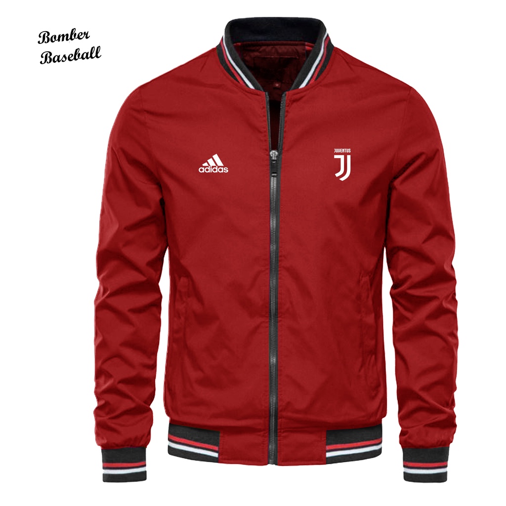 Original Asli Jaket Baseball Varsity Pria Logo Juve Bahan Halus dan Tebal Kain tidak kaku Stock Read