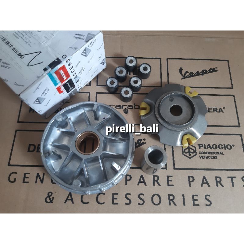 Rumah Roller Set Lx 125 Karbu 2v Roler Vbelt CVT Variator ori Vespa Piaggio