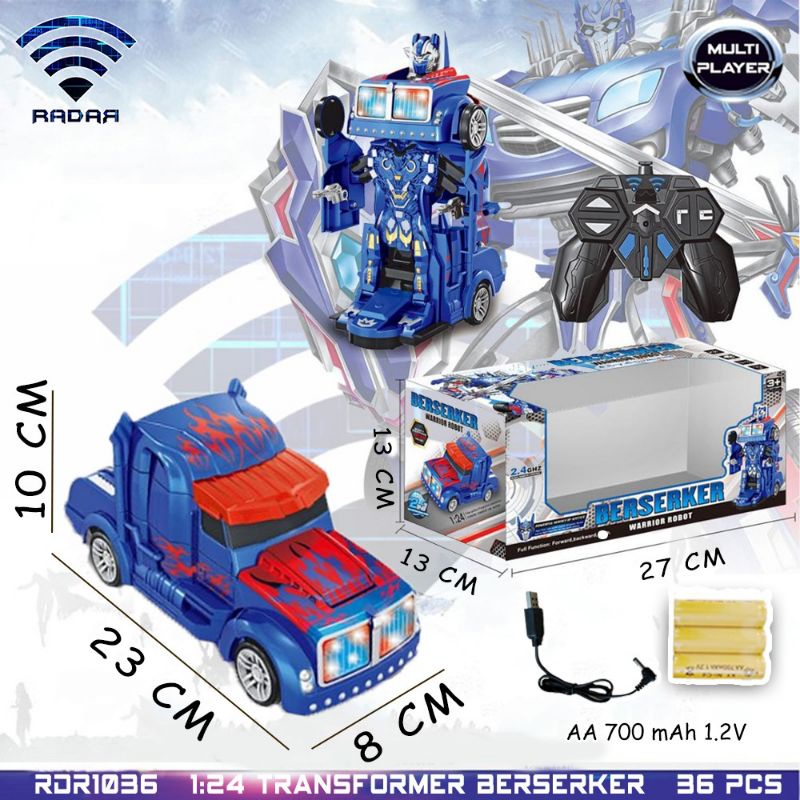 Promo Mainan / Maenan Anak Laki Laki Mobil Remot Control bisa berubah Jadi Mainan Robot Cocok Untuk 