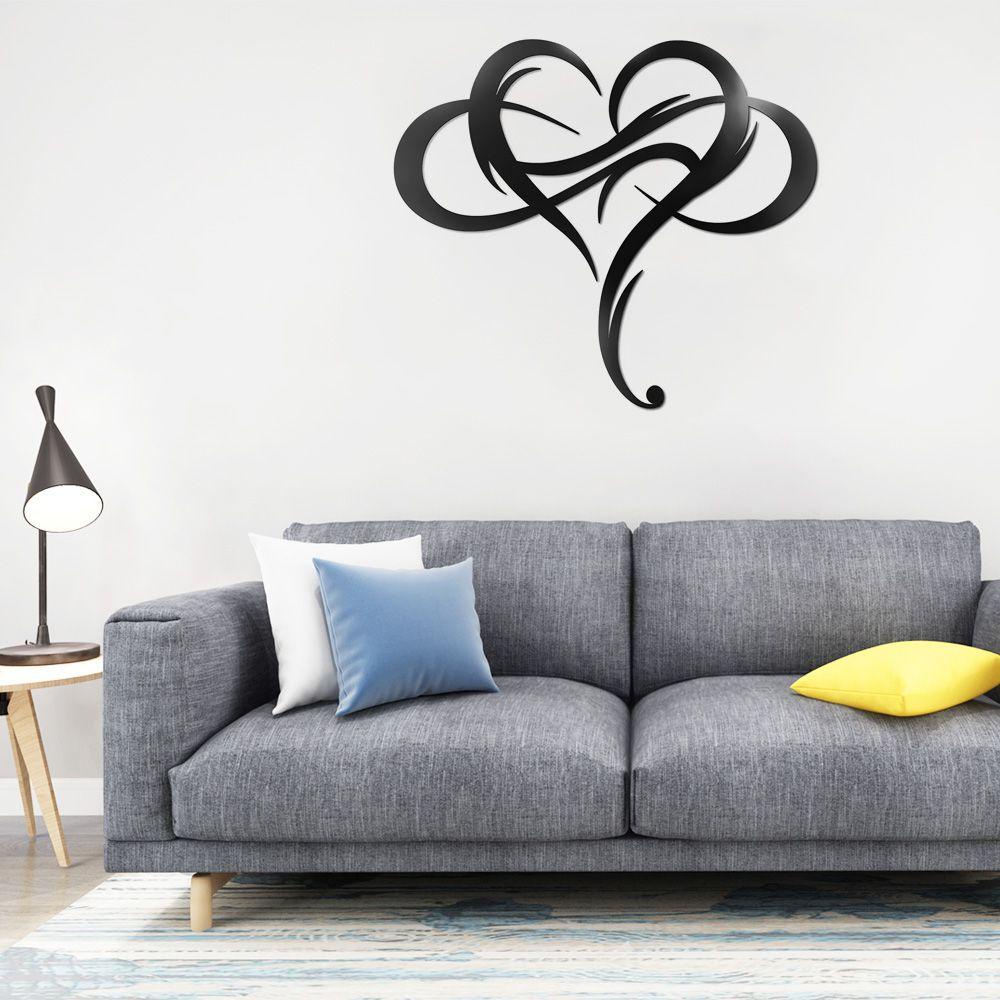 Populer Hiasan Dinding Logam Dekorasi Pernikahan Wall Art Decor Craft Ornamen Rumah Infinity Heart